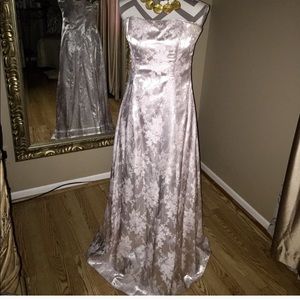 Gorgeous dress with lace overlay and rhinestones